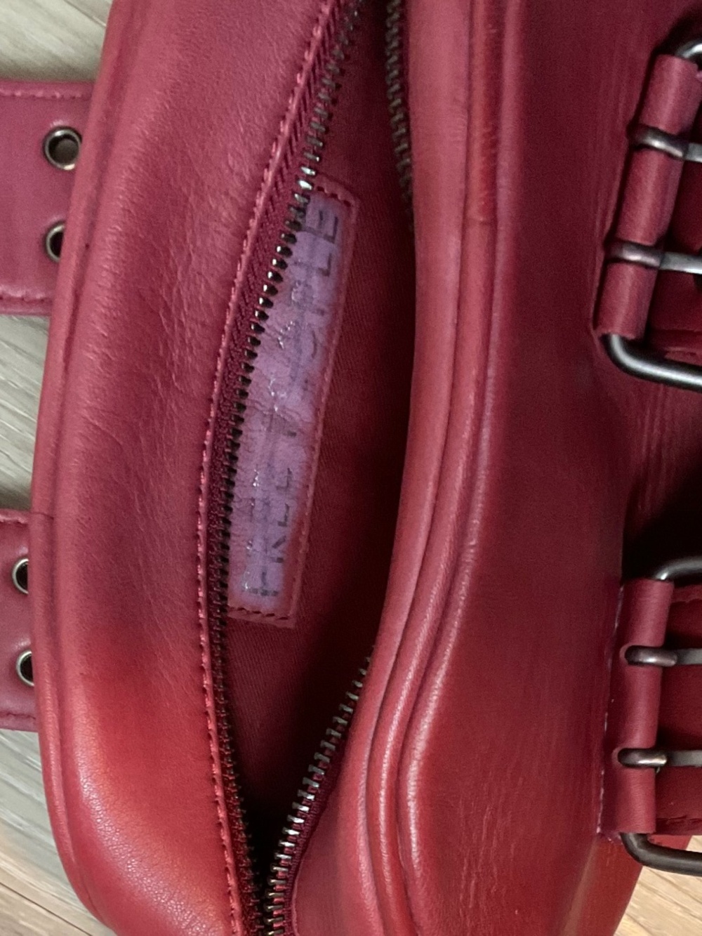 Free People "Say Yes" Bag Leather/ Buckles - Picture 8 of 9